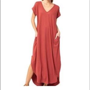 Rust Red Super soft maxi